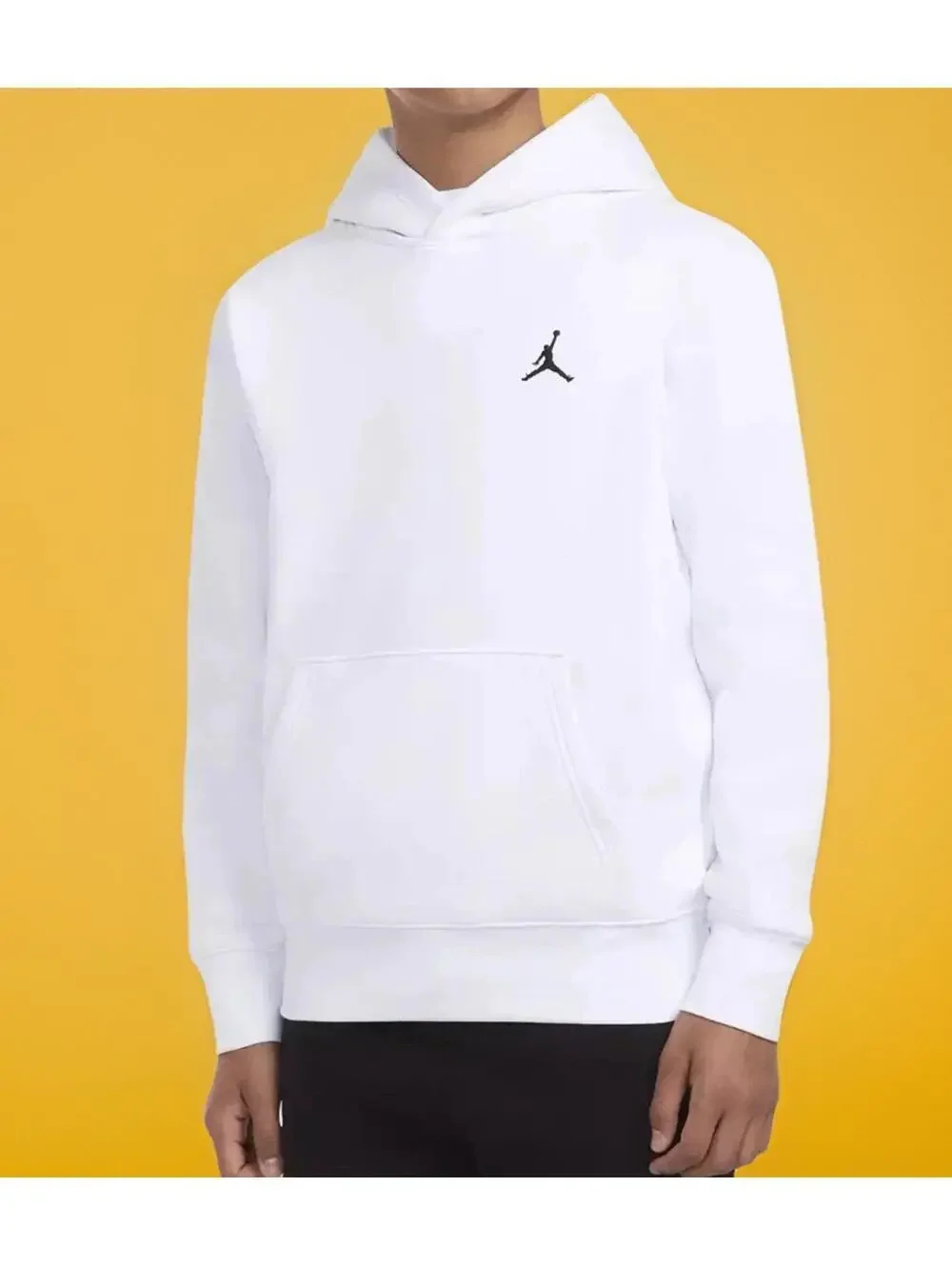 $50 NWT Nike Jordan Kid's Brooklyn Fleece Pullover Hoodie White  Small